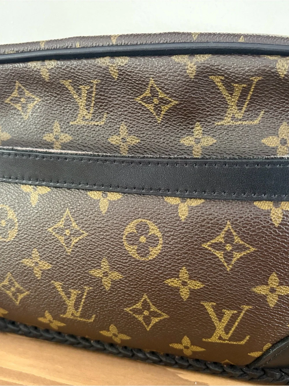 Louis Vuitton Brown & Black Monogram Messenger Bag